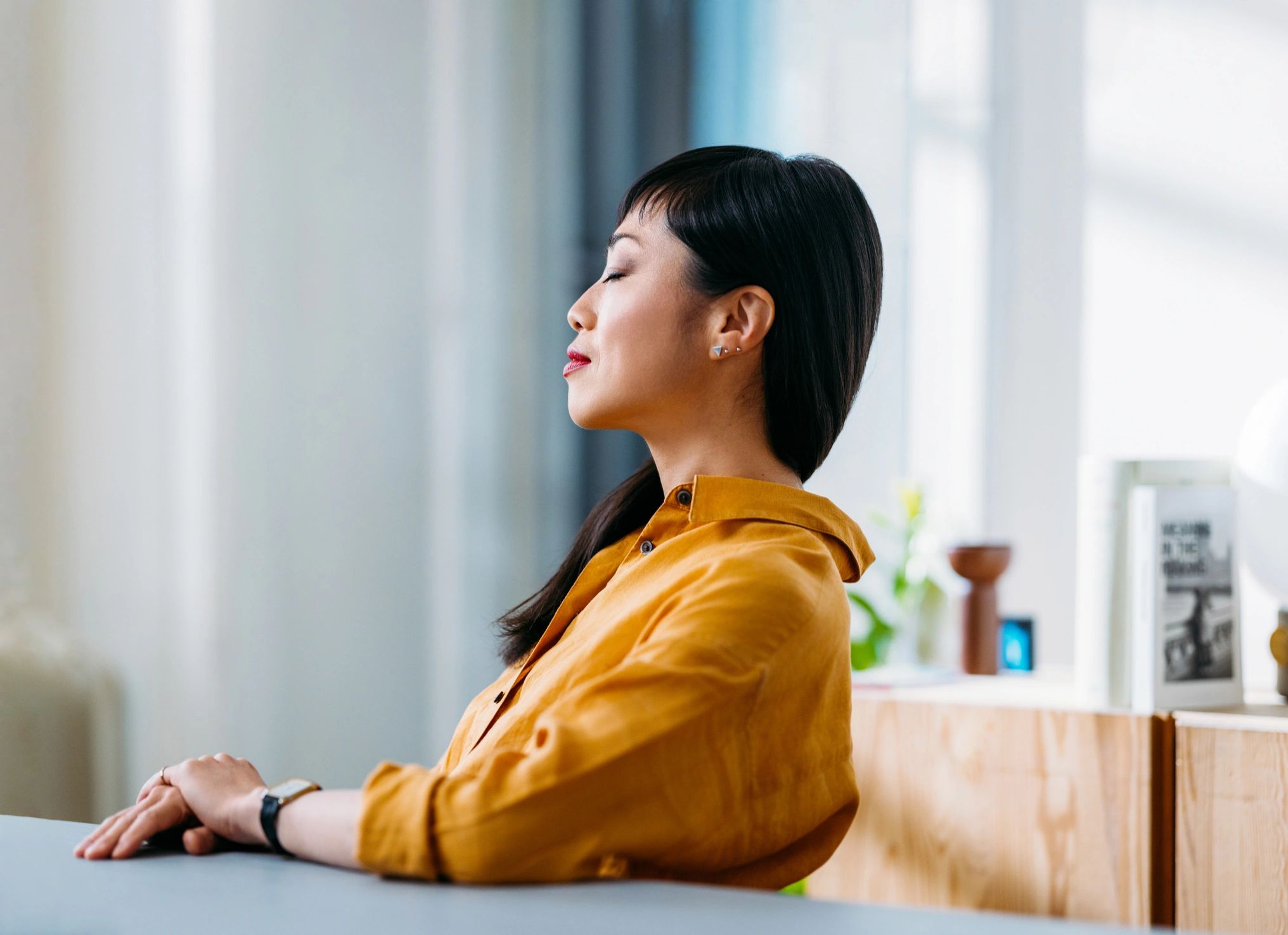 Open journal with pen and calming workspace